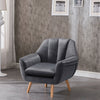 Tulip Shape Wing Back Occasional Lounge Chair Tub Armchair Fireside Seat Sofa UK