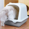 Hooded Cat Kitten Litter Tray Enclosed Pet Loo Toilet Box with Scoop Easy Clean