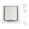 Dog Cat Pet 4 Way Locking Large Cat Small Dog Flap White Catflap Pet Door UK