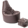 Beanbag Arm Chair Adult GAMING Bean Bag Faux Leather Game XL Seat with Footstool