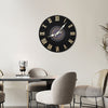 Wall Clock Illuminated / Solid Numerals Silent Retro Chic Decor 12-13inch Clocks