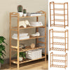 3 4 5 Tier Bamboo Shoe Rack Organiser Wooden Storage Shelves Stand Shelf Unit