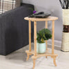 Small Round Coffee Table Wooden Sofa Side Table Bedside Storage Shelf Nightstand