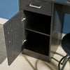 White Black Oak Desk 1 Drawer 1 Door Compact Computer Workstation Home Office