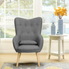 Occasional Soft Fabric Cocktail Wing High Back Armchair Tufted Retro Chair Sofa
