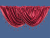 Crushed Velvet Beaded Voile Curtain Swags - Pelmet Valance Curtains Swag