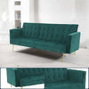 Green Velvet Sofa Bed With Rose/Golden Legs Elegant Sofa bed
