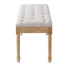 16" Upholstered Bench Ottoman Bench for Entryway Dining Room Bedroom Beige