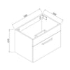 Modern Bathroom Vanity Unit with Basin Sink Storage Cabinet Furniture 600 White