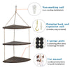 3 Tier Wood Floating Corner Shelf Rustic Wall Hanging Display Storage Rack