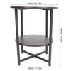 Round 2 Tier Sofa Side End Tea Corner Table Metal Frame with Shelf Living Room