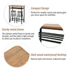 3 Pieces Bar Table Dining Kitchen Table Chair Dining Room Sets w/ Storage Shelf