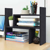 Expandable Desk Bookshelf Bookcase Organizer Rack Home Office Storage Shelf Wood