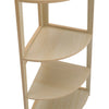 Corner Ladder Shelf 5 Tier Wooden Fan-Shaped Display Stand Storage Rack Bookcase