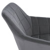 1x Kitchen Dining Chair Lounge Living Room Corner Chair with Velvet Steel Legs