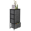 Bedside Storage Cabinet Drawers Fabric Metal Frame Sofa Side Bedroom Nightstand