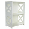 2Tier White Side End Table Nightstand Furniture Living Room Bedroom Storage Unit