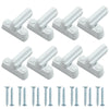 8pcs UPVC Window Safety Security Locks T-Type Door Sash Jammer Restrictor Latch