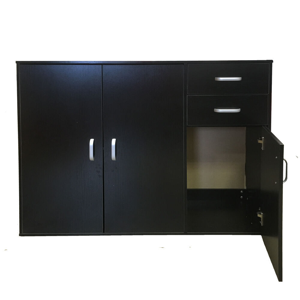 Sideboard Black White Beech Dark Walnut Storage Cabinet Wooden Cupboard Redstone