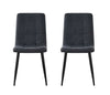 Set of 2 Faux Matte Suede Leather Dining Chairs home & restaurants Henri