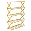 Bamboo Shoe Rack Foldable Shelves Footwear Storage Shelf Organizer Wood Pergola