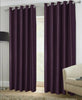 Luxury Faux Silk Eyelets Curtains - 90"x90" fully lined with tie backs Aubergine