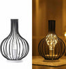 Retro Table Lamp Geometric Wire Industrial LED Light Bulb Bedside Desk Light UK