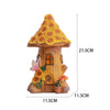 Solar Garden Mushroom Lights Resin Sunflowers Tree House Figurine Lamp Ornaments