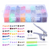UK 360pcs/set Prong Pliers Ring Press Studs Snap Popper Fasteners Tool Kit