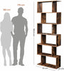 Tall Bookcase Shelving Unit 6 Tier Room Divider Bookshelf Display Storage Rustic