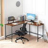 Rustic Wood Computer Desk Home Office Study Desk Corner Computer Desk PC Desk