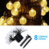 Waterproof 50 LED String Lights Bulb Globe Fairy Solar Ball Garden Party Decor