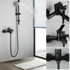 Modern Round Head Thermostatic Bar Shower Mixer Bathroom Riser Valve Taps Set UK