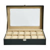 MENS 6 10 12 GRIDS PU LEATHER WATCH DISPLAY CASE COLLECTION STORAGE HOLDER BOX