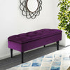 Velvet Storage Ottoman Window Seat Footstool Bench Trunk Pouffe Toys Box Bedroom