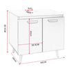Bathroom Under Basin Vanity Sink Cabinet Storage Unit Cupboard Furniture Grey