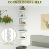 5 Tier Floating Wall Shelves Corner Shelf Storage Display Holder Bookcase Set UK