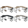 L Shape Corner Computer Desk Laptop PC Study Table HomeOffice Workstation Gaming