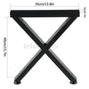 2pcs Industrial Metal Table Legs Set Steel X Shape For Dining/Bench/Office/Desk
