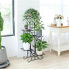 Outdoor Indoor Pot Plant Stand Garden Metal 5 Tier Planter Shelves Corner Shelf