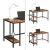 HOOBRO Computer Desk Industrial Office Desk with 2 Shelves Sturdy Writing Desk