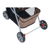 PawHut Coffee Pet Stroller Dog Cat Puppy Jogging Pushchair Carrier w/ 3 Wheels