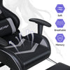 Ergonomic Gaming Chair Massage Office Computer Seat 2D Armrest Recliner Black