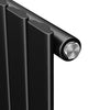 Black Vertical Radiator 1800 1600 Flat Panel Tall Upright Central Heating Rads