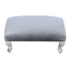 Plush Velvet Foot Rest Pouffe Stool Padded Seat Kid Chair Chrome Queen Anne Legs