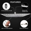 UK Shower Head Large Bath Square Head Waterfall Chrome Rainfall Overhead Kit Set