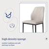 JIEXI Modern PU Leather Armless Chairs for Dining Kitchen, Steel Leg Set of 2 /4