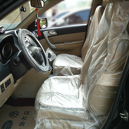 100PCS PLASTIC CAR SEAT COVERS VEHICLE PROTECTORS MECHANIC