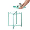 Coffee Table Folding Side Table Round Metal Tray Top Portable Table Night Stand