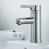 Modern Bathroom Taps Basin Sink Mono Mixer Chrome Cloakroom Tap with 2 Hoses UK